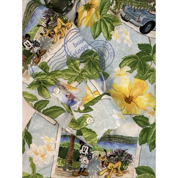 Disney Coastalina Linen Postcard to Paradise Dress Large - Picture 5 of 8